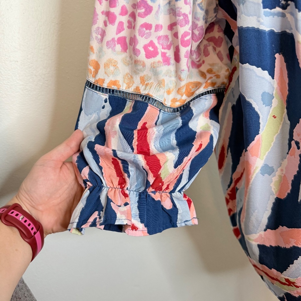 Umgee Women's Multi-Colored Multi-Patterned Top W… - image 5